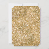 Glam Gold Glitzy Diamonds Kroonluchter Kaart (Achterkant)