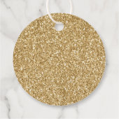 Glam Gold Glitzy Glitter Bedankjes Labels (Achterkant)