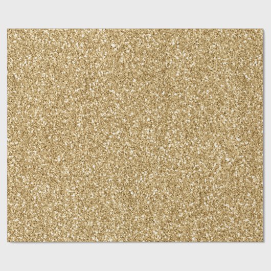 Glam Gold Glitzy Glitter Cadeaupapier (Vlak)