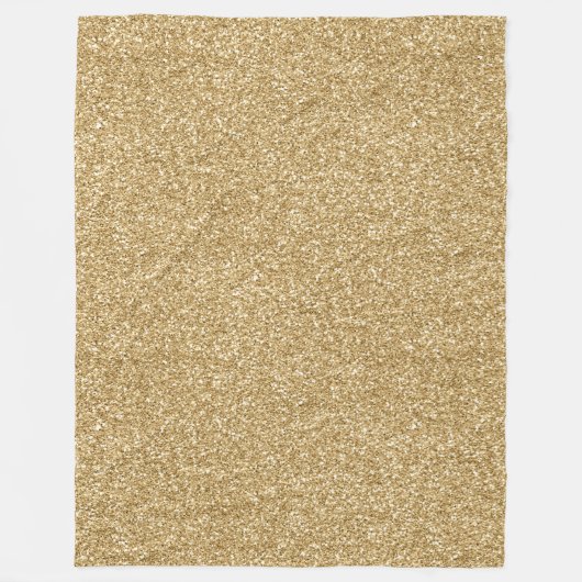 Glam Gold Glitzy Glitter    Fleece Deken (Voorkant)