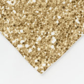 Glam Gold Glitzy Glitter    Fleece Deken (Hoek)