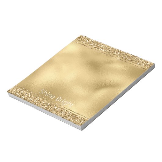 Glam Gold Glitzy Glitter Notitieblok (Linkerzijde)