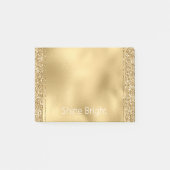 Glam Gold Glitzy Glitter Post-it® Notes (Voorkant)