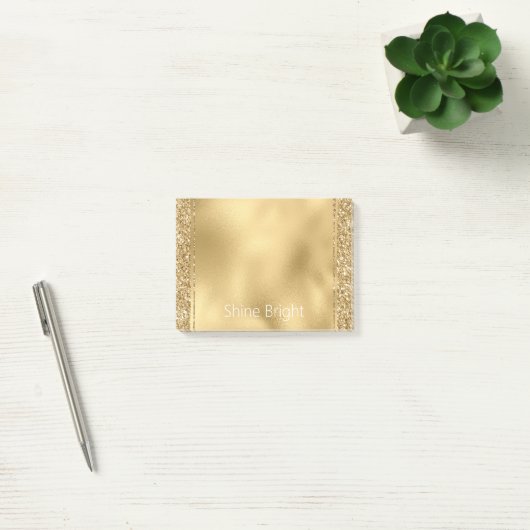 Glam Gold Glitzy Glitter Post-it® Notes (Kantoor)