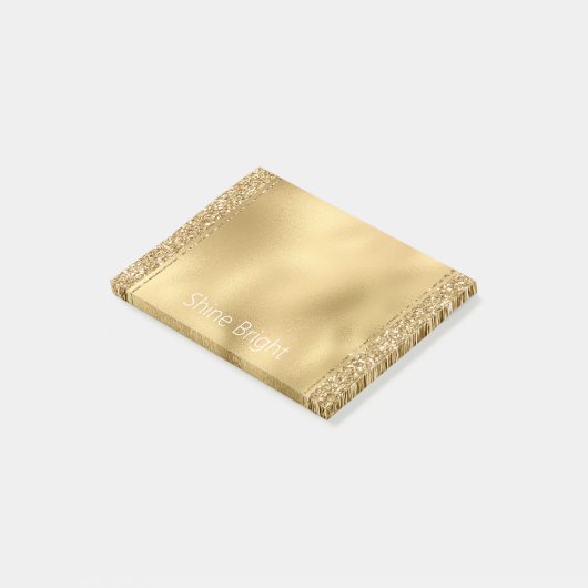 Glam Gold Glitzy Glitter Post-it® Notes (Schuin)