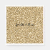 Glam Gold Glitzy Glitter Servet (Voorkant)