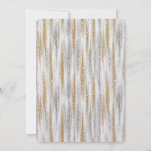 Glam Gold Glitzy Glitter Silver Unicorn Birthday Kaart (Achterkant)