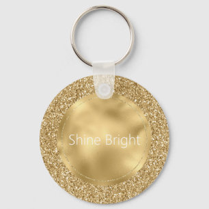 Glam Gold Glitzy Glitter Sleutelhanger