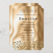 Glam Gold Glitzy Leopard Kaart (Voorkant / Achterkant)