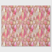 Glam Gold Glitzy Pink Cadeaupapier (Vlak)