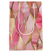 Glam Gold Glitzy Pink Medium Cadeauzakje (Achterkant)