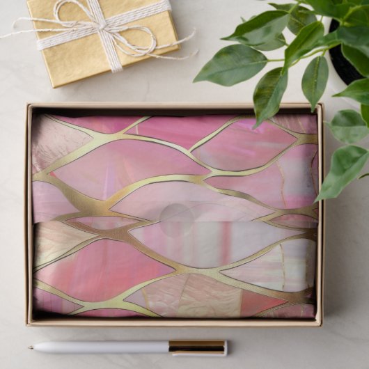 Glam Gold Glitzy Pink Tissuepapier (Geschenk)