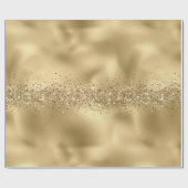 Glam Gold Glitzy Sparkle Glitter Cadeaupapier (Vlak)