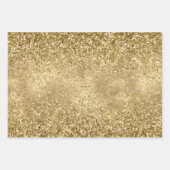 Glam Gold Glitzy Sparkle Glitter Inpakpapier Vel (Voorkant 3)