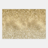 Glam Gold Glitzy Sparkle Glitter Inpakpapier Vel (Voorkant)