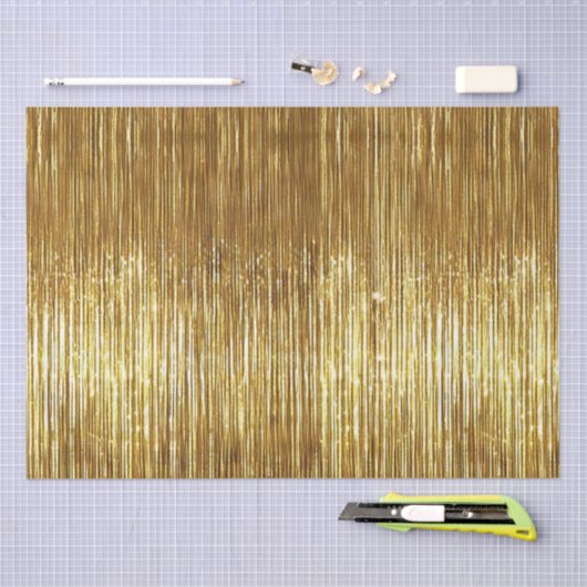 Glam Gold Glitzy Sparkle Stripes Tissuepapier (Craft)