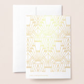 Glam Gold Great Gatsby Art Deco Wedding Folie Kaarten (Met envelop)