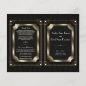 Glam Gold Great Gatsby Art Deco Wedding Program (Voorkant)