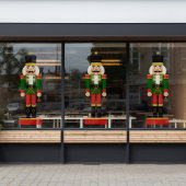 Glam Gold & Green Notenkraker Raamsticker