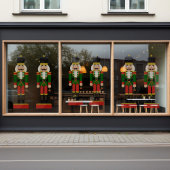 Glam Gold & Green Notenkraker Raamsticker