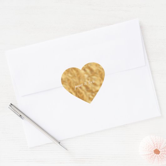 Glam Gold Hart Sticker (Envelop)