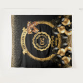 Glam Gold High Heels 50ste Verjaardag Banner Wandkleed (Voorkant (horizontaal))