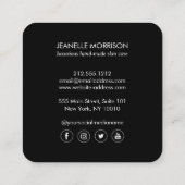 Glam Gold Honeycomb Pattern Vierkante Visitekaartje (Achterkant)