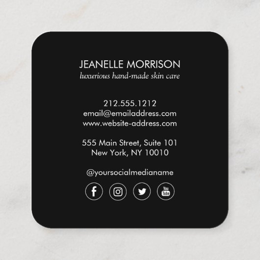 Glam Gold Honeycomb Pattern Vierkante Visitekaartje (Achterkant)