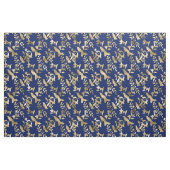 Glam Gold Hummingbird Navy Blue Graphic Stof (Fat Quarter)