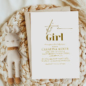 Glam Gold is een meisje Baby shower Kaart