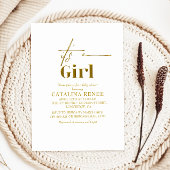 Glam Gold is een meisje Baby shower Kaart