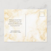 Glam GOLD Kerstvakantie Glitter Marble Feestdagenkaart (Achterkant)