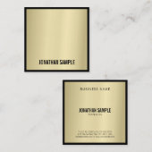 Glam Gold Kijk Moderne artistieke minimalistische  Vierkante Visitekaartje (Voorkant / Achterkant)