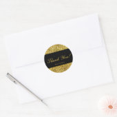 Glam Gold Leopard Print Chique Party Favor Sticker (Envelop)