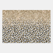 Glam Gold-leopard print glitter Sparkle Inpakpapier Vel (Voorkant)