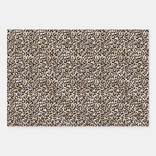Glam Gold Leopard Print Inpakpapier Vel (Voorkant)