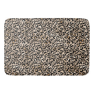 Glam Gold Leopard Print Ombre Badmat