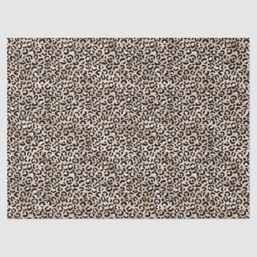 Glam Gold Leopard Print Ombre Tissuepapier (Voorkant)