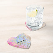 Glam Gold Leopard Print Roze Blauw Perzik Tie Dye Kartonnen Onderzetters (Insitu)