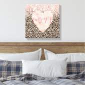 Glam Gold Leopard print roze Glitter Love Heart (Insitu (Slaapkamer))