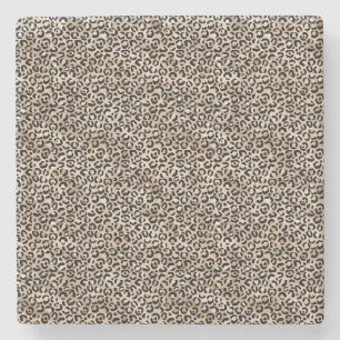 Glam Gold Leopard Print Stenen Onderzetter