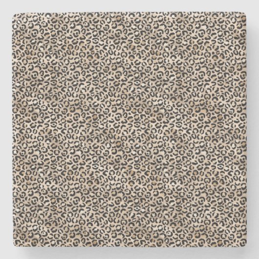 Glam Gold Leopard Print Stenen Onderzetter (Voorkant)