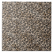 Glam Gold Leopard Print Tegeltje (Voorkant)