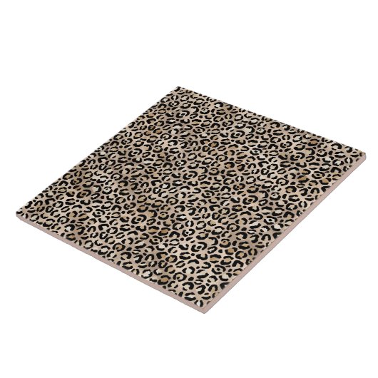 Glam Gold Leopard Print Tegeltje (Zijkant)