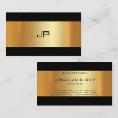 Glam Gold Light Modern Elegant Plain Luxury Chic Visitekaartje (Voorkant / Achterkant)