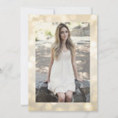 Glam Gold Lights Foto SURPRISE Sweet 16 Kaart (Achterkant)