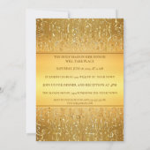 Glam Gold Lijst Quinceanera uitnodiging (Achterkant)