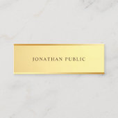 Glam Gold Look Sjabloon Elegant Modern Eenvoudig Mini Visitekaartje (Voorkant)