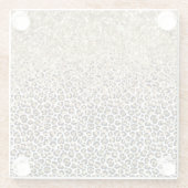 Glam Gold-luipaard afdrukken Glitter sparkle Glazen Onderzetter (Achterkant)