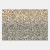 Glam Gold-luipaard afdrukken Glitter sparkle Inpakpapier Vel (Voorkant)